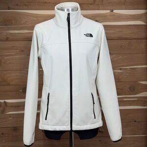 The North Face Womens Apex Bionic Softshell Jacket Outdoor Hiking Off White Sz S